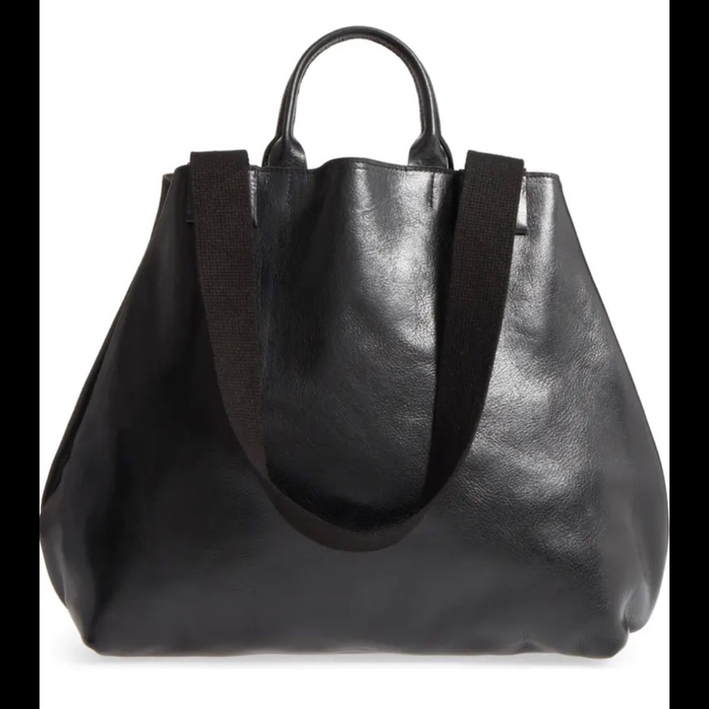 Clare V Black Leather Tote